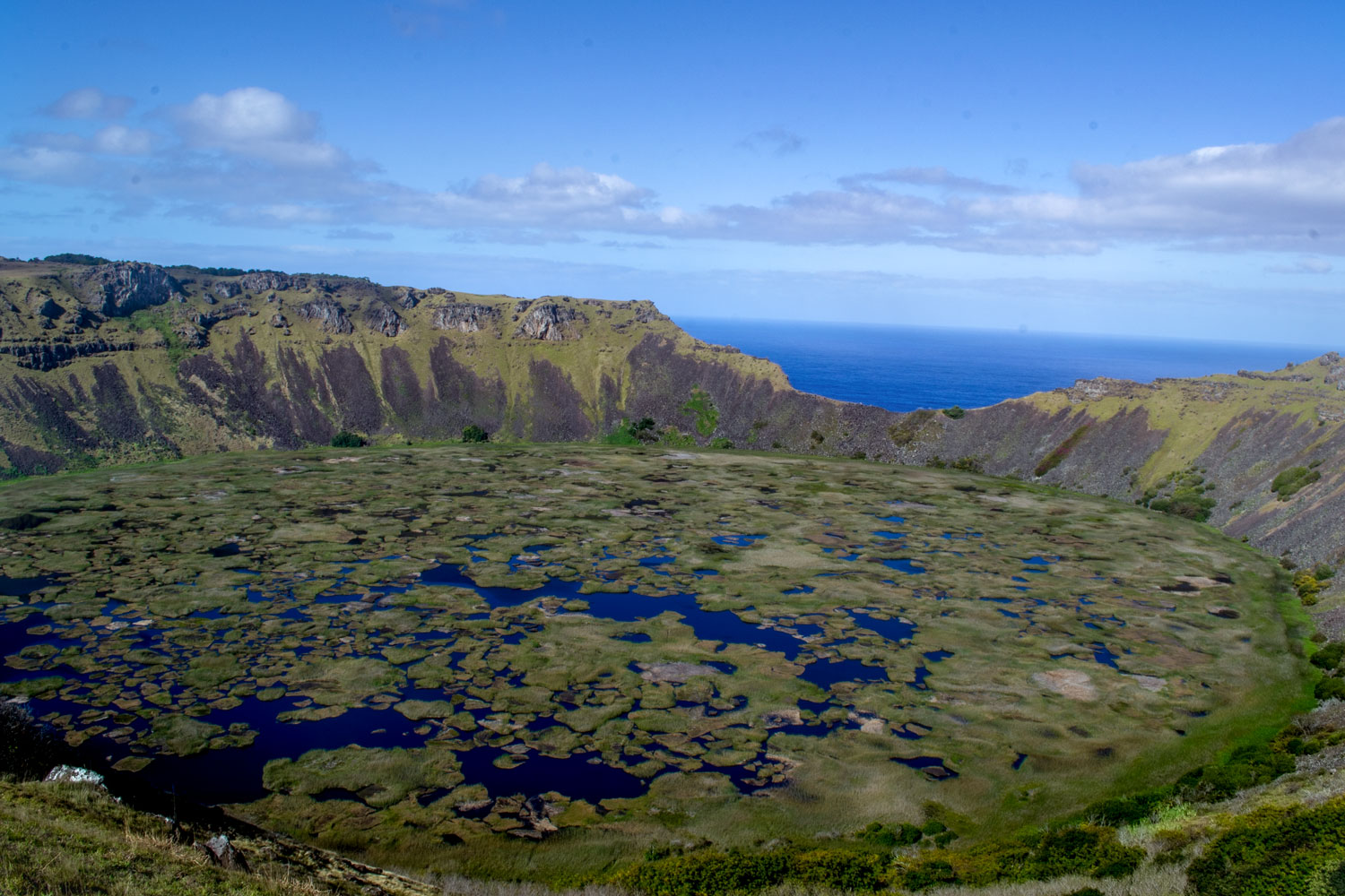 Rano Kau crater lake