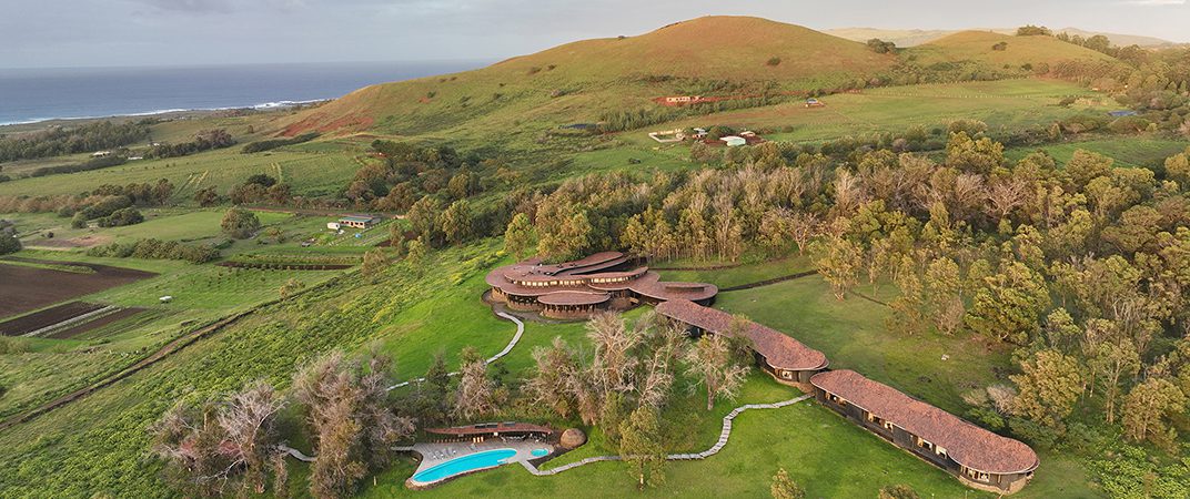 Explora Rapa Nui lodge from above
